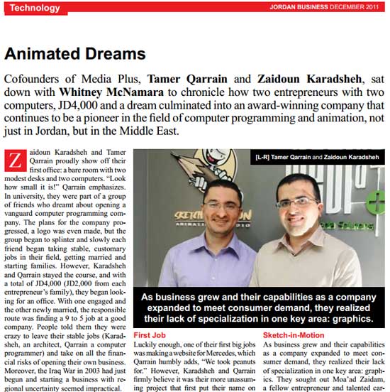  Media Plus Official Blog Jordan Business Magazine meets Media